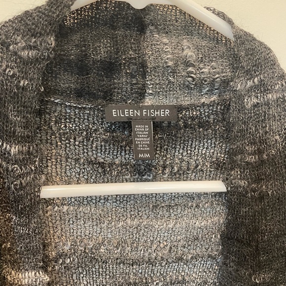 Eileen Fisher Open Front Mohair Blend Cardigan M - Picture 4 of 9